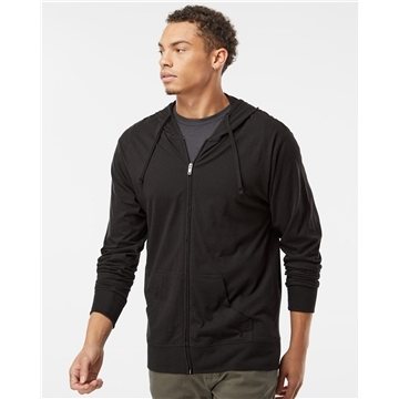 Independent Trading Co. Lightweight Jersey Hooded Full Zip
