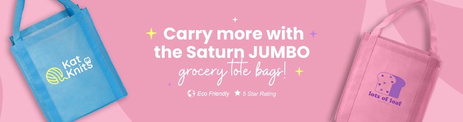 Non Woven Multi Color Saturn Jumbo Grocery Tote Bag 13 X 15