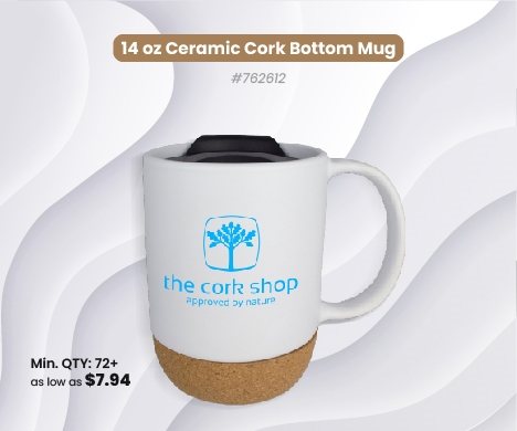 14 oz Ceramic Cork Bottom Mug