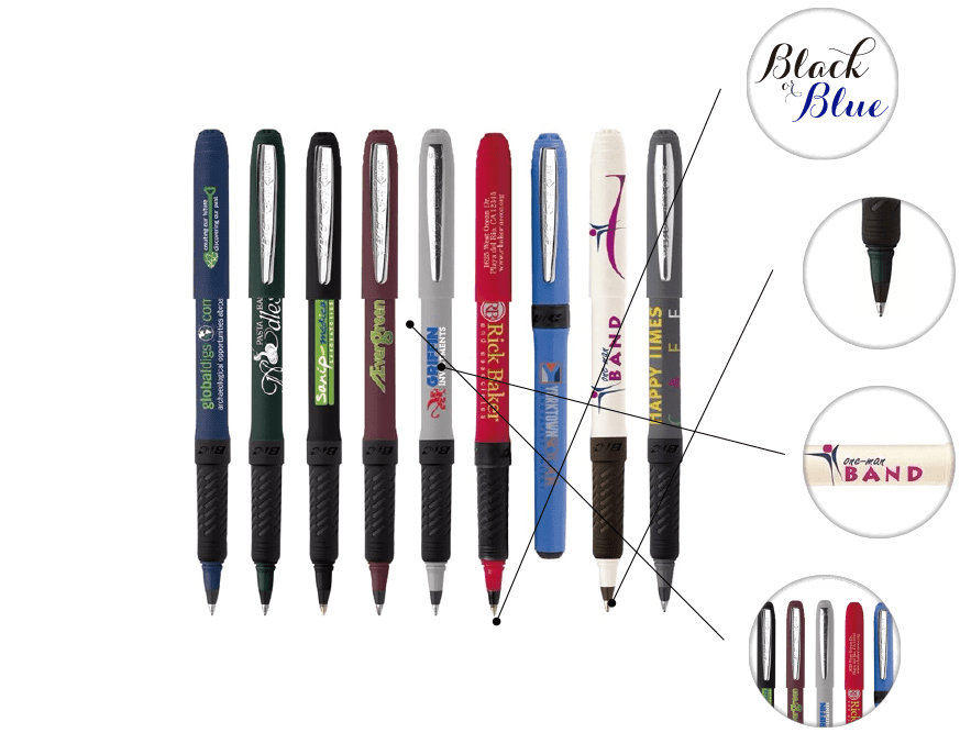 Promotional Bic rollerball pen features