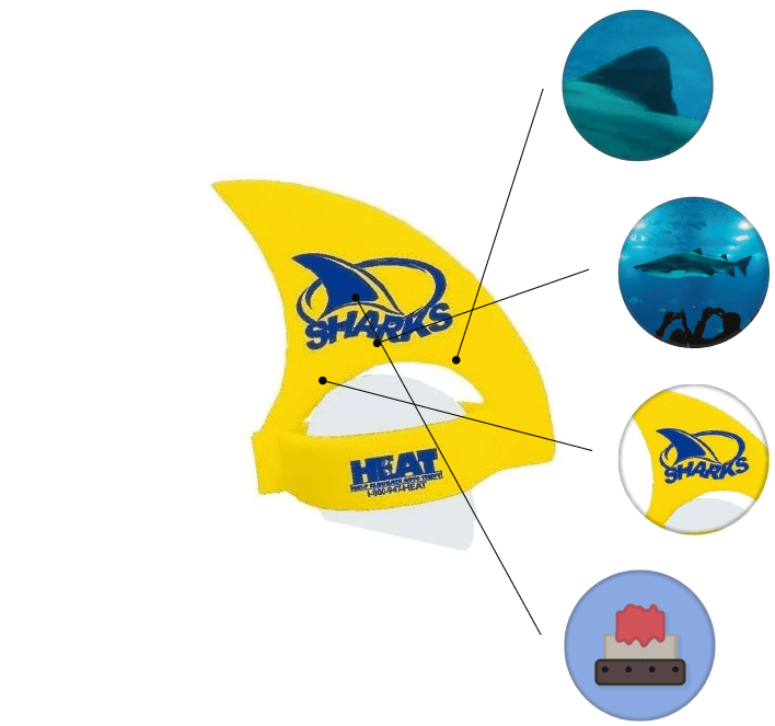 Promotional Shark Fin Foam Hat