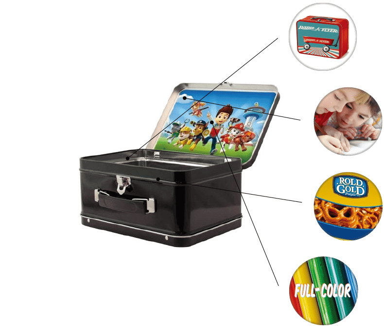 Custom Printed Throwback Tin Lunch Boxes