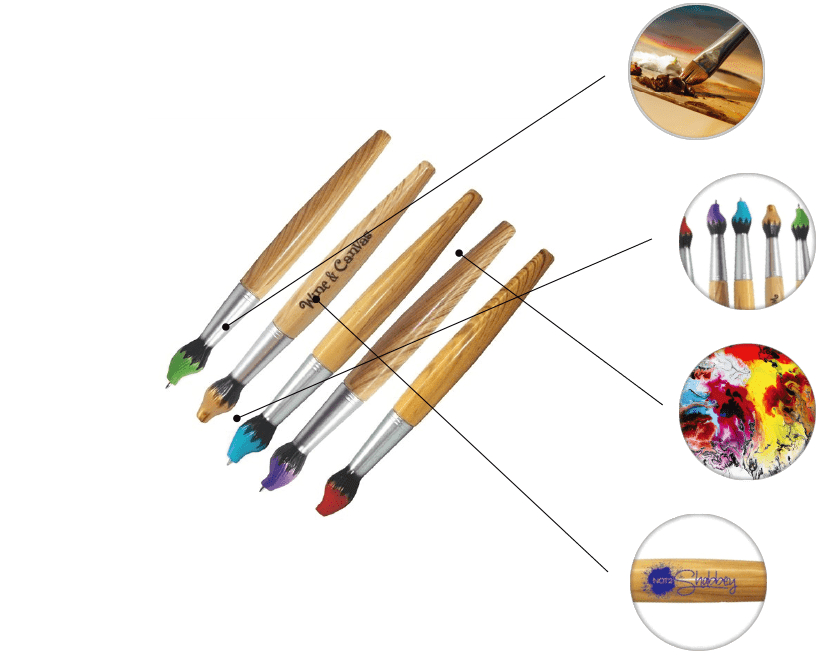 Custom Paint Brush Ball Pen - Promotional Ballpoint Pen