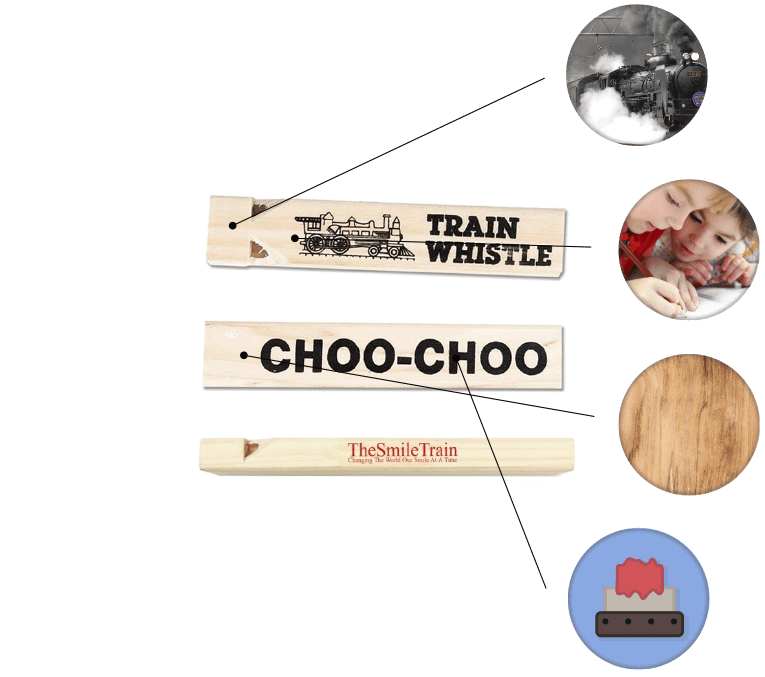 Promotional Wooden Train Whistle