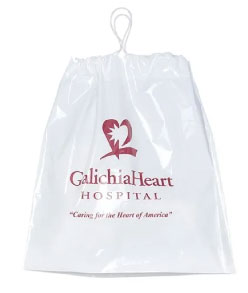 Plastic shopping bag with logo