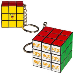 Promotional Rubik's cube keychain with logo