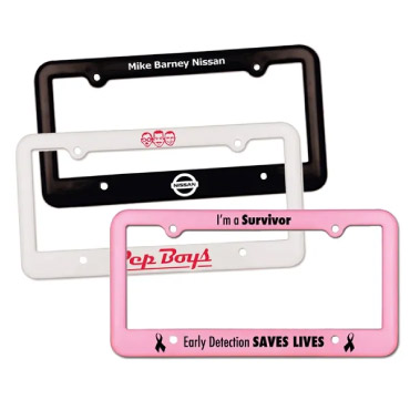 Custom license plate frames