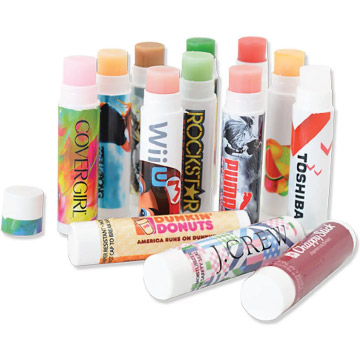 Lip balm with custom labels