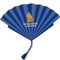 What are the different fan materials and sizes that you offer for customization?