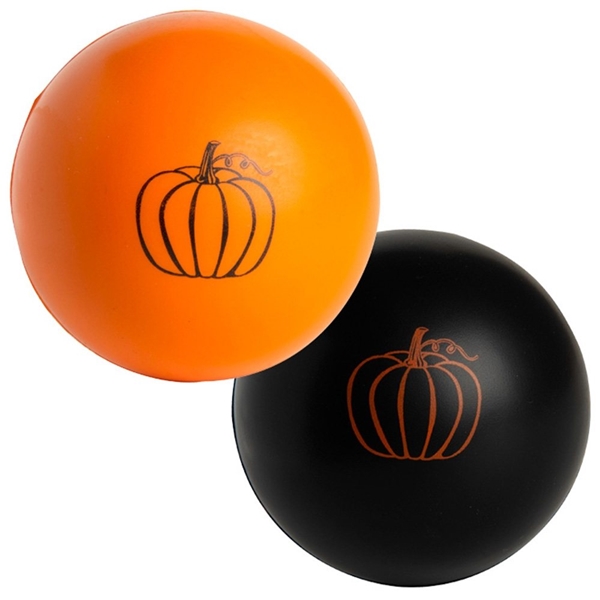 Promotional Stress Reliever Ball With Pumpkin Graphic