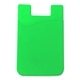 aerial view a lime roadrunner silicone cling cell / smart phone wallet, image 1 of 2