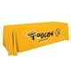aerial view a yellow-pms 1235 8 economy table throw cover (full - color imprint), image 1 of 2