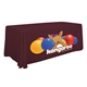 a burgundy-pms 504 6 serged closed - back standard table throw cover
