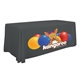 a charcoal-pms 425 6 serged closed - back standard table throw cover