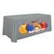 a gray-pms 422 6 serged closed - back standard table throw cover