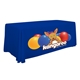 aerial view a royal blue-pms 661 6 serged closed - back standard table throw cover, image 1 of 2