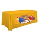 a yellow-pms 1235 6 serged closed - back standard table throw cover