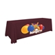 a burgundy-pms 504 8 serged open - back polyester standard table throw