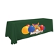 a hunter green-pms 350 8 serged open - back polyester standard table throw