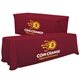 a red-pms 201 serged convertible table throw - 6 to 8 - full color