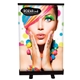 aerial view a black 24 tabletop economy banner retractor kit, image 1 of 9