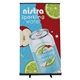 aerial view a black 48 economy retractor backdrop kit (no - curl opaque fabric), image 1 of 7