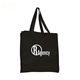 aerial view a black orangebag canvas shopping spree tote, image 1 of 2