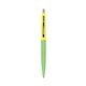 a julep barrel & yellow cap clic pen - blue and black ink