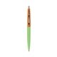 a julep barrel & metallic orange cap clic pen - blue and black ink