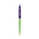 a julep barrel & purple cap clic pen - blue and black ink