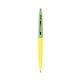 a yellow barrel & julep cap clic pen - blue and black ink