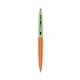 a metallic orange barrel & julep cap clic pen - blue and black ink