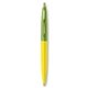 a yellow barrel & julep cap gold trim pens