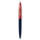 a navy blue barrel & red cap gold trim pens
