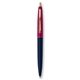 a navy blue barrel & burgundy cap gold trim pens