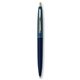 a navy blue barrel & metallic dark blue cap gold trim pens