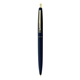 aerial view a navy blue barrel & navy blue cap gold trim pens, image 1 of 7