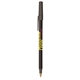 a black barrel & slate trim bic round stic ballpoint pen - promotional pens