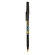 a black sparkle barrel & black sparkle trim bic round stic ballpoint pen - promotional pens