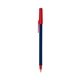 a navy blue barrel & red trim bic round stic ballpoint pen - promotional pens