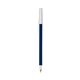 a navy blue barrel & clear trim bic round stic ballpoint pen - promotional pens