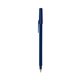 a navy blue barrel & navy blue trim bic round stic ballpoint pen - promotional pens