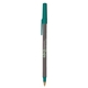 a slate barrel & teal trim bic round stic ballpoint pen - promotional pens