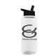 a clear bottle & black lid the mountaineer - 36 oz tritan(tm) bottle with flip straw lid
