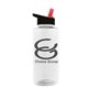 a clear bottle & black w/ red spout lid the mountaineer - 36 oz tritan(tm) bottle with flip straw lid
