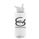 a clear bottle & white lid the mountaineer - 36 oz tritan(tm) bottle with flip straw lid