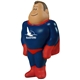aerial view a blue/red super hero squeezies stress reliever, image 1 of 5