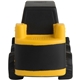 aerial view a yellow/black front loading bulldozer stress reliever, image 1 of 7