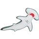 aerial view a gray/white hammerhead shark stress reliever, image 1 of 8