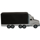 aerial view a white/black semi truck stress ball squeezie, image 1 of 5